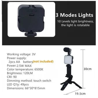 Miniatura 2 de Kit De Video Portátil Mic+tripode