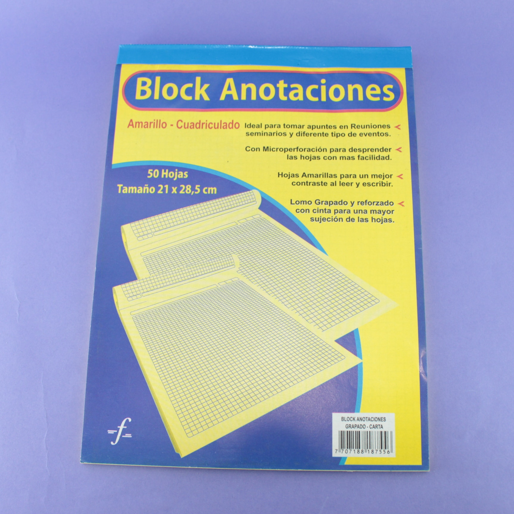 Miniatura 2 de Block cuadriculado amarillo