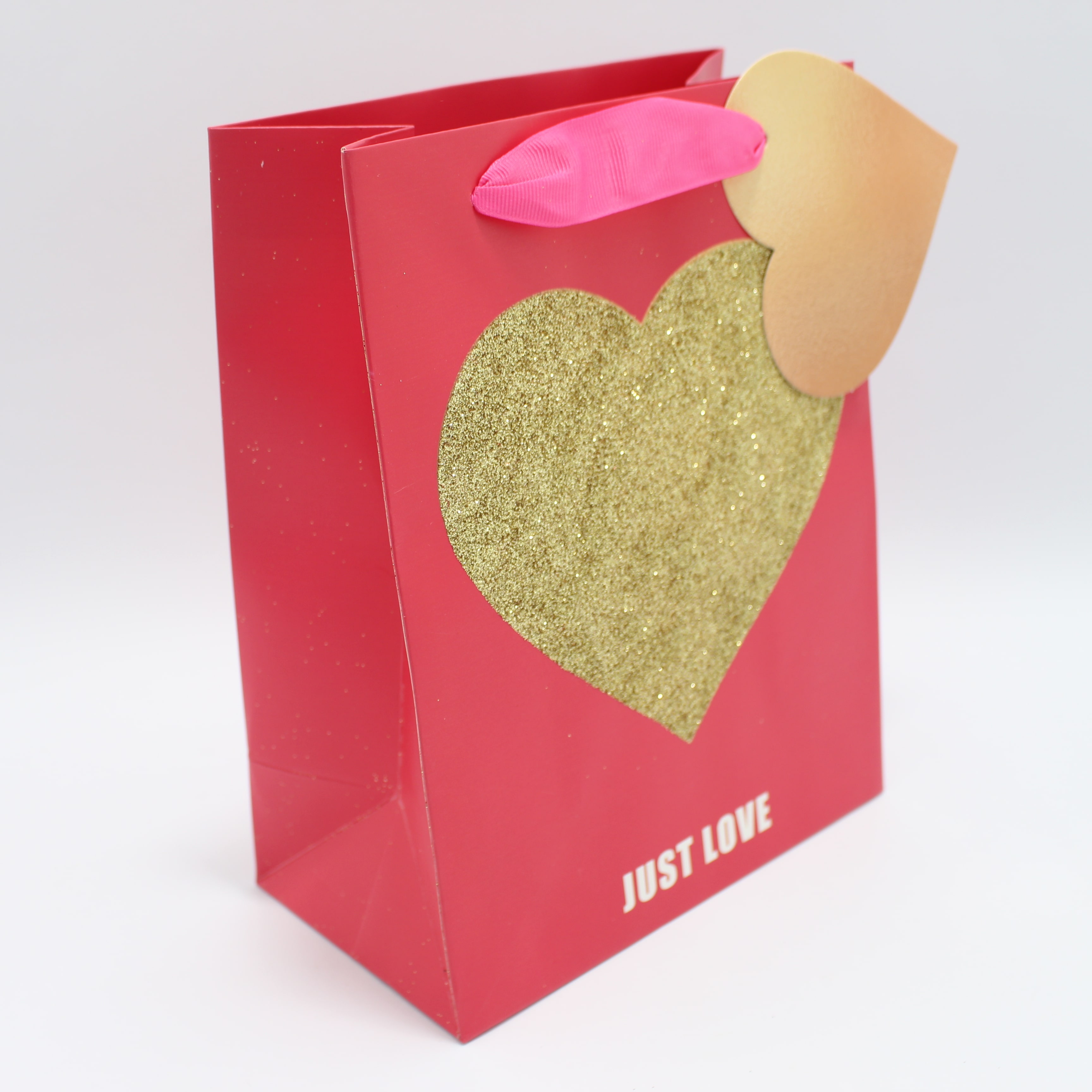 BOLSA DE REGALO DECORADA ESCARCHADA LOV