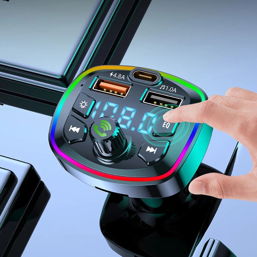 Miniatura 2 de Transmisor bluetooth carro cigarrera Q7