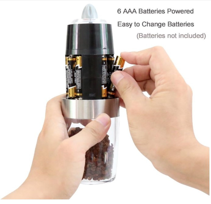 Miniatura 5 de Molinillo eléctrico  sal y pimienta pila