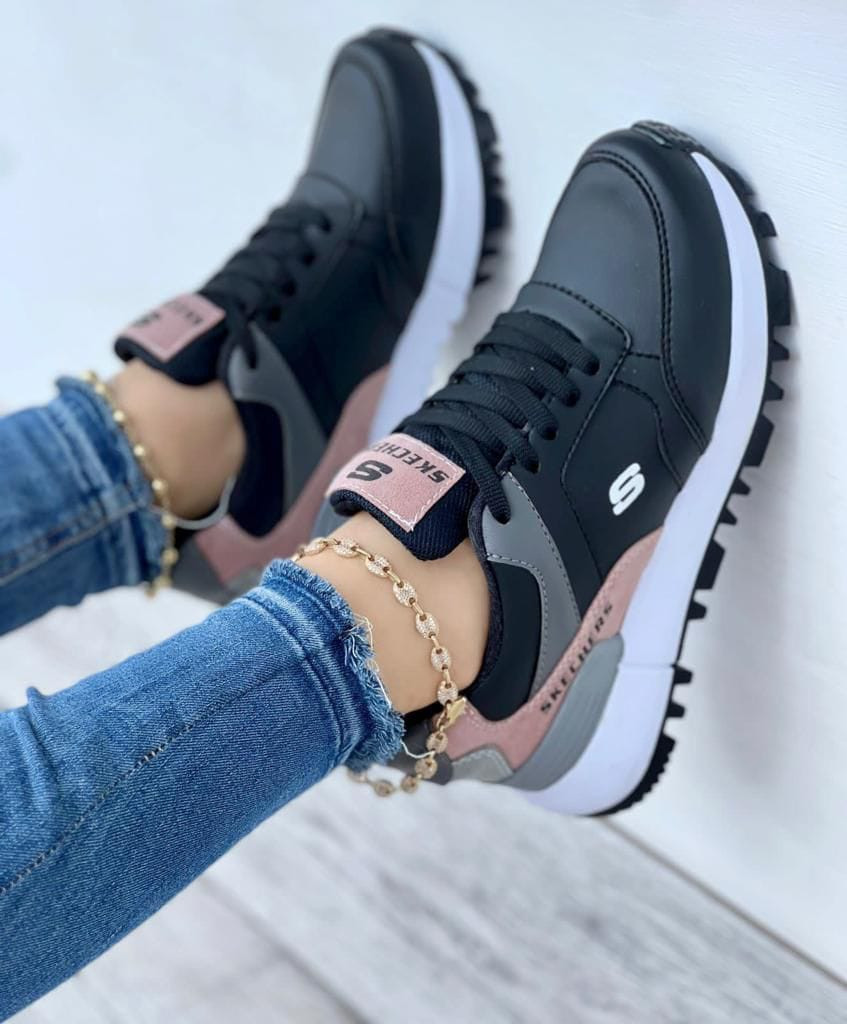 Skechers Negro Dama