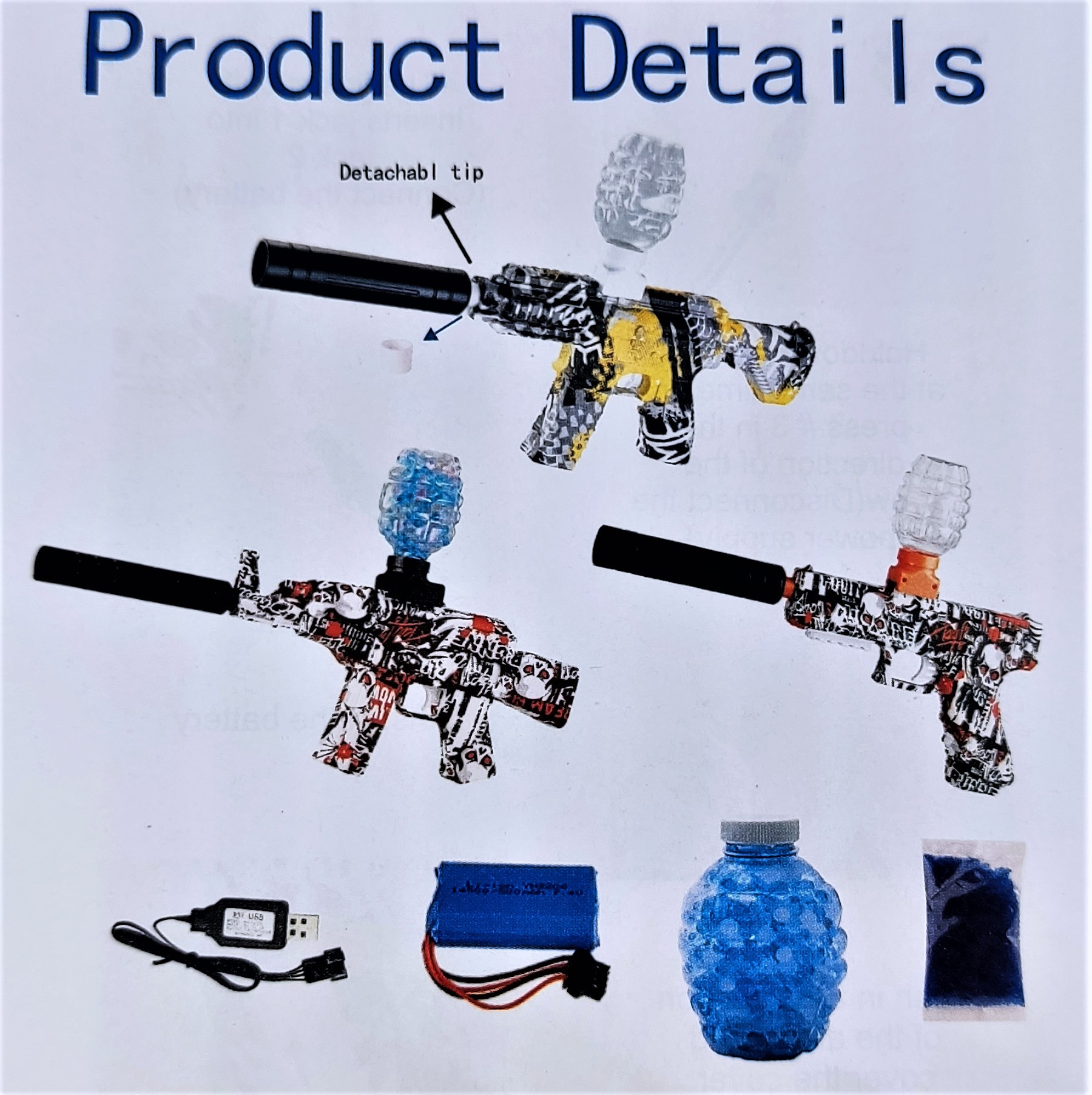 PISTOLA GEL RECARGABLE
