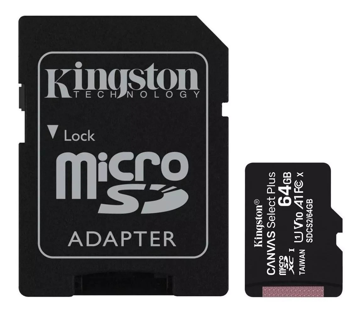 Memoria Micro SD Kingston 64GB Clase 10 📦