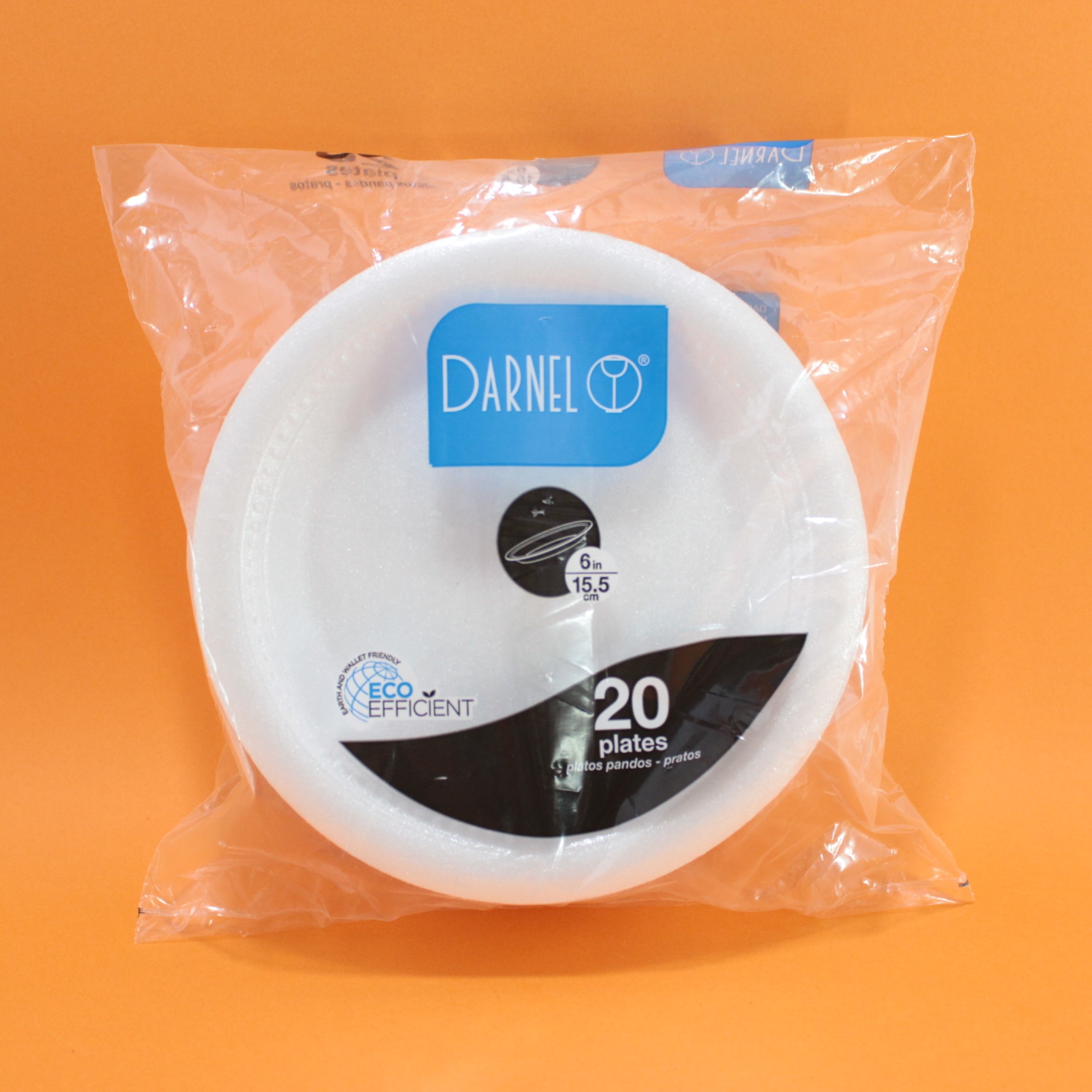 Plato icopor pando 15.5 centímetros