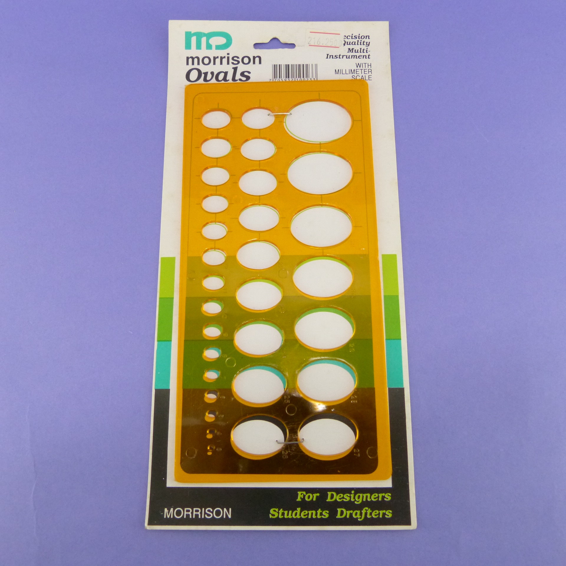 Plantilla plástica óvalos