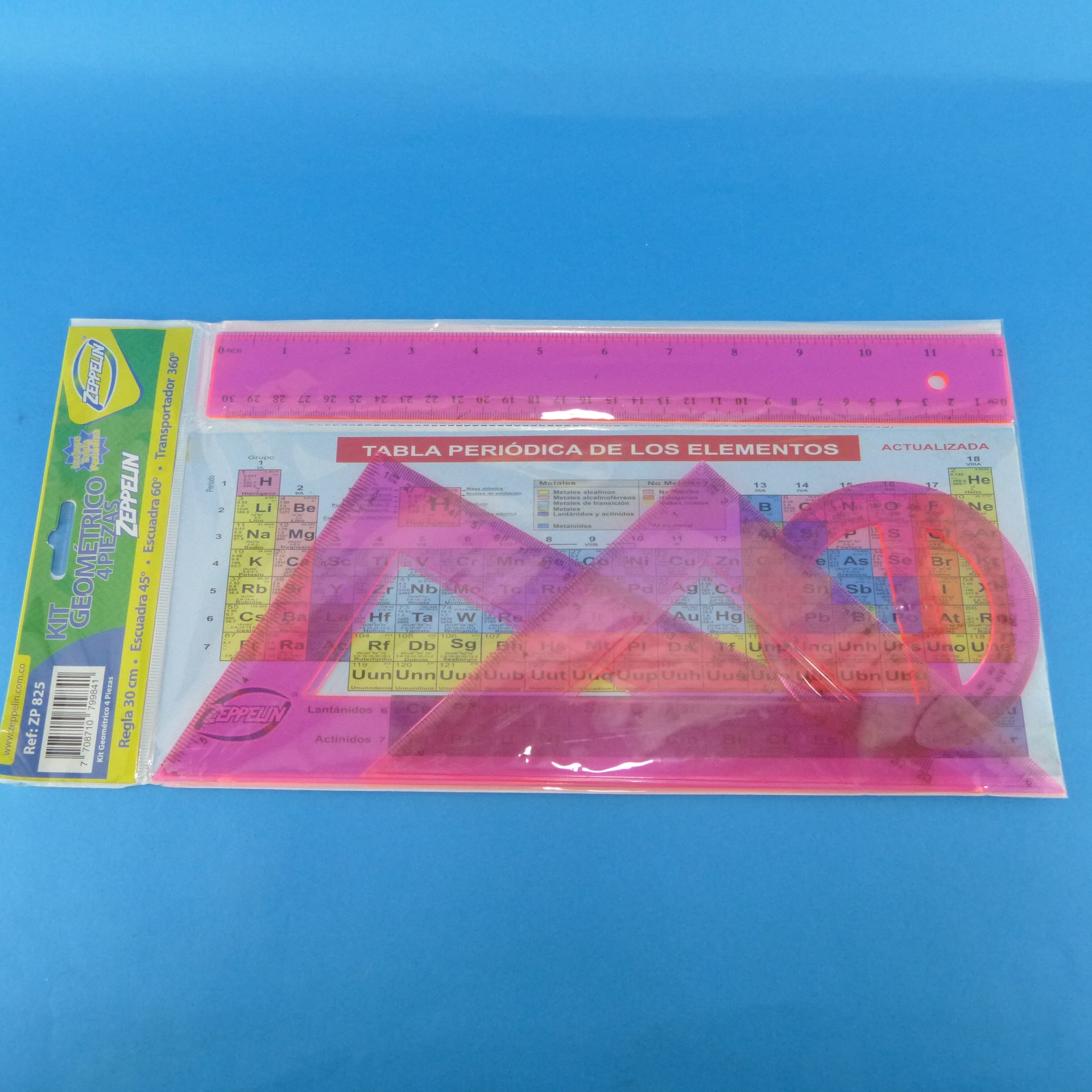 Kit de reglas geométricas mas tabla per