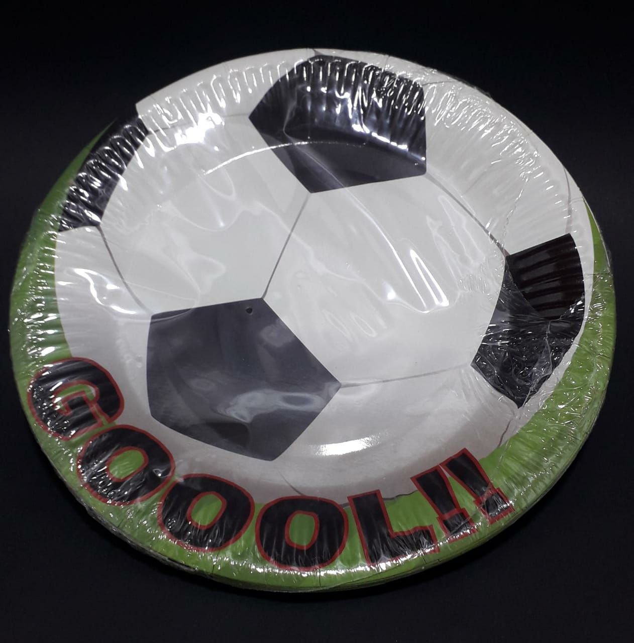 PLATO FUTBOL GOOL 18CM X 10 UNIDADES