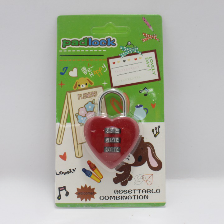 Miniatura 4 de CANDADO CON COMBINACION FORMA CORAZON C