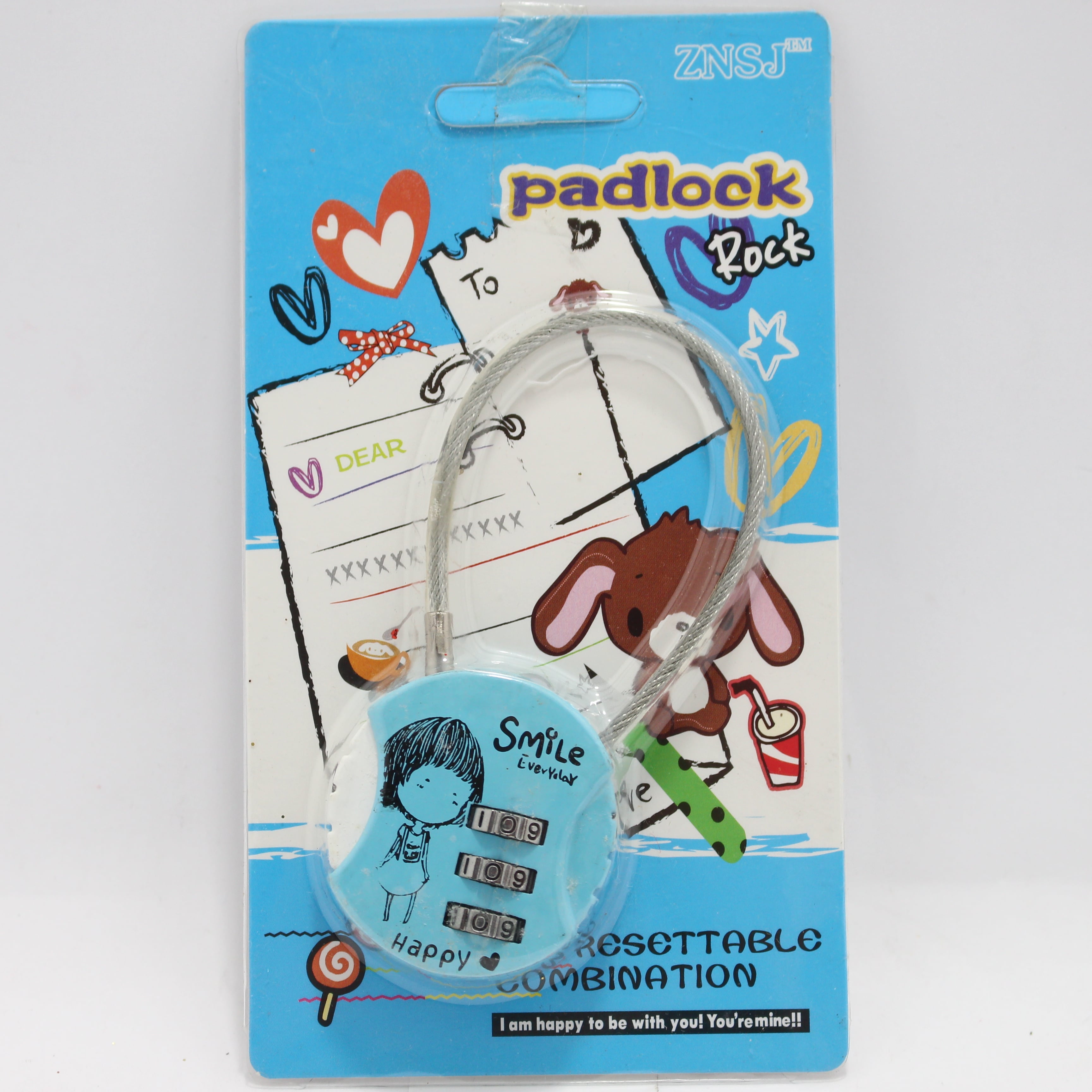 CANDADO CON COMBINACION SENCILLO COLORE