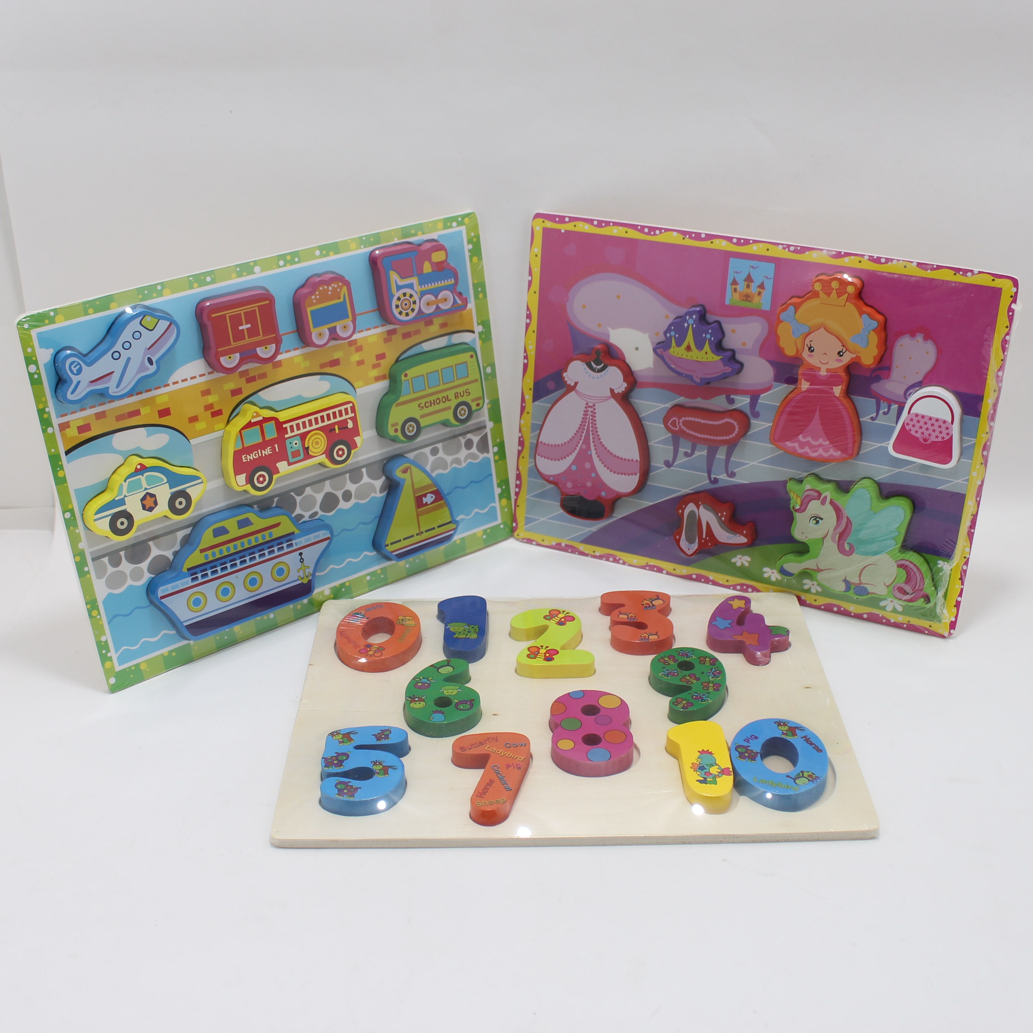 Juego didáctico encajables  en madera