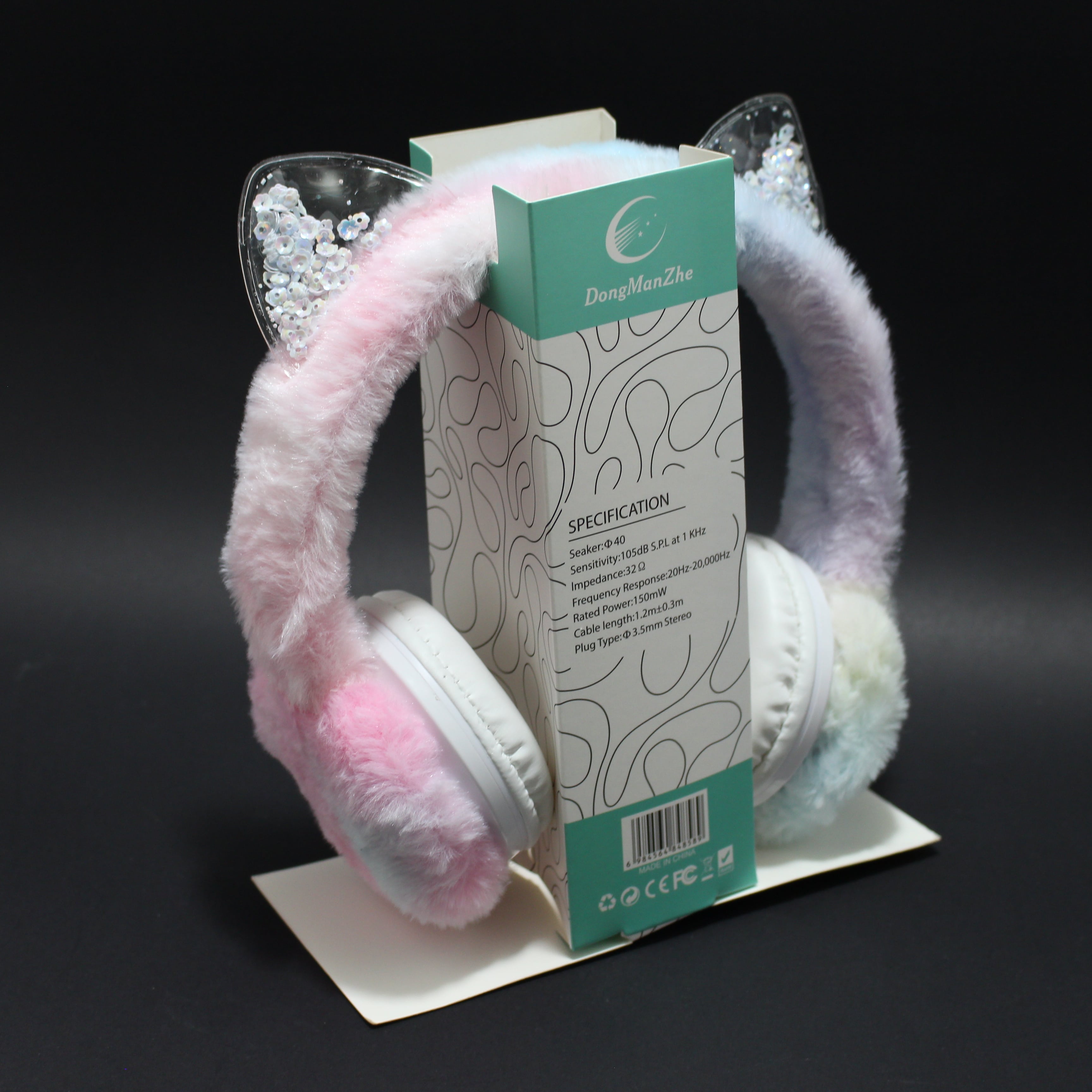 Diadema peluda orejas de gato