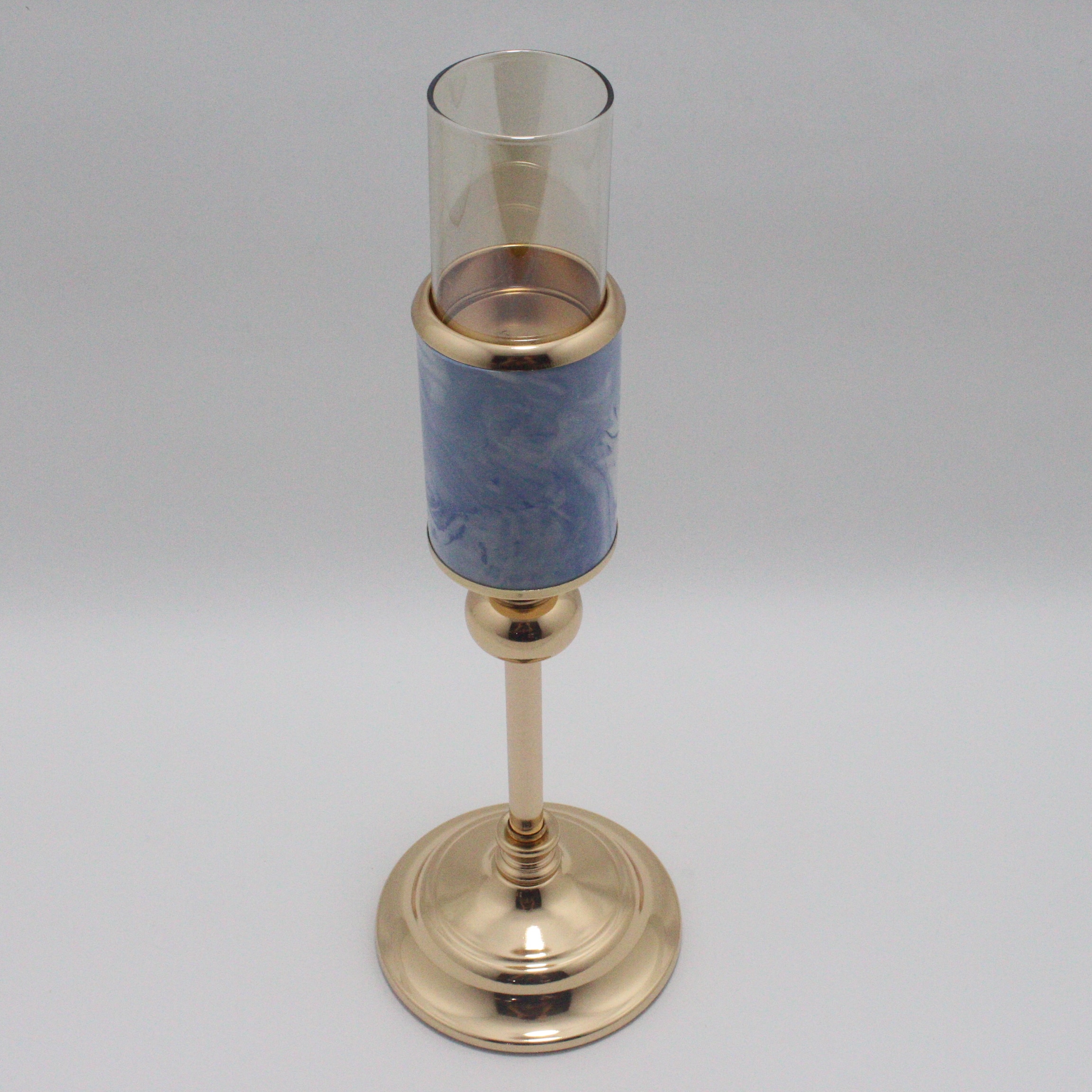 candelabro ceramica y metal