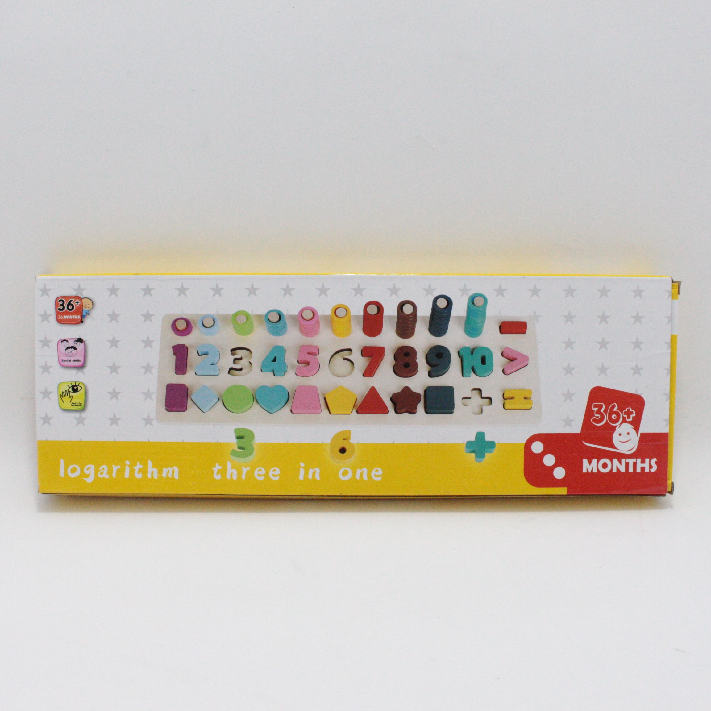 didactico en madera numeros,figuras y a