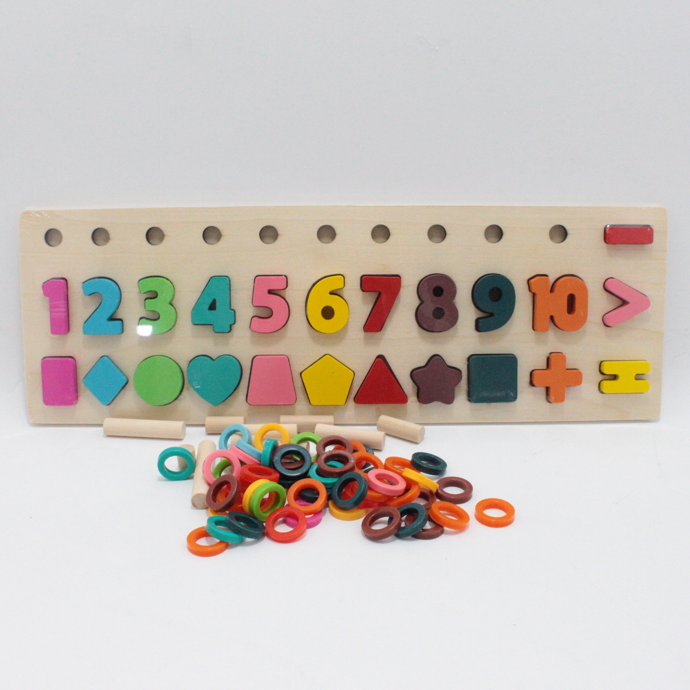 Miniatura 2 de didactico en madera numeros,figuras y a