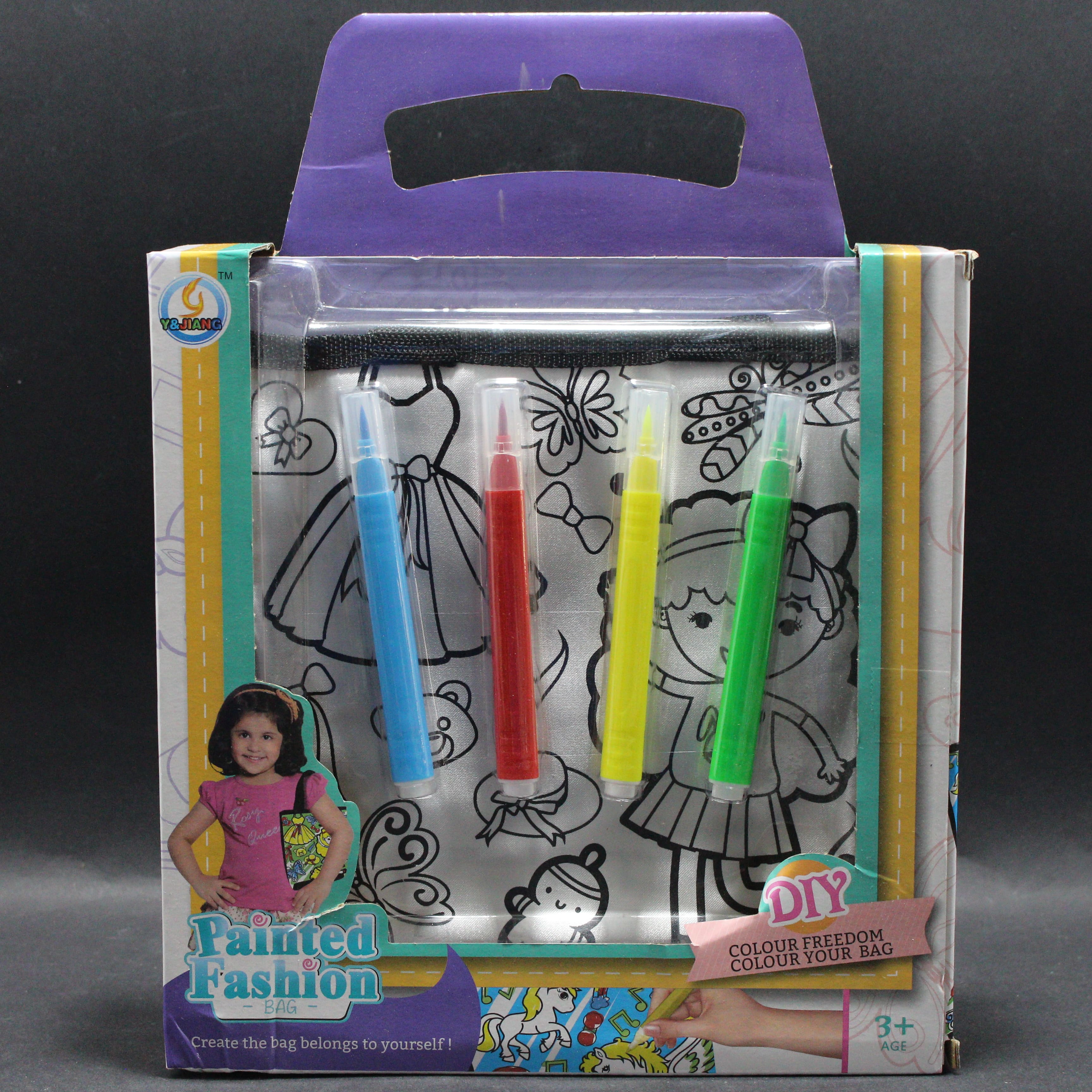 Bolsa para colorear de niña