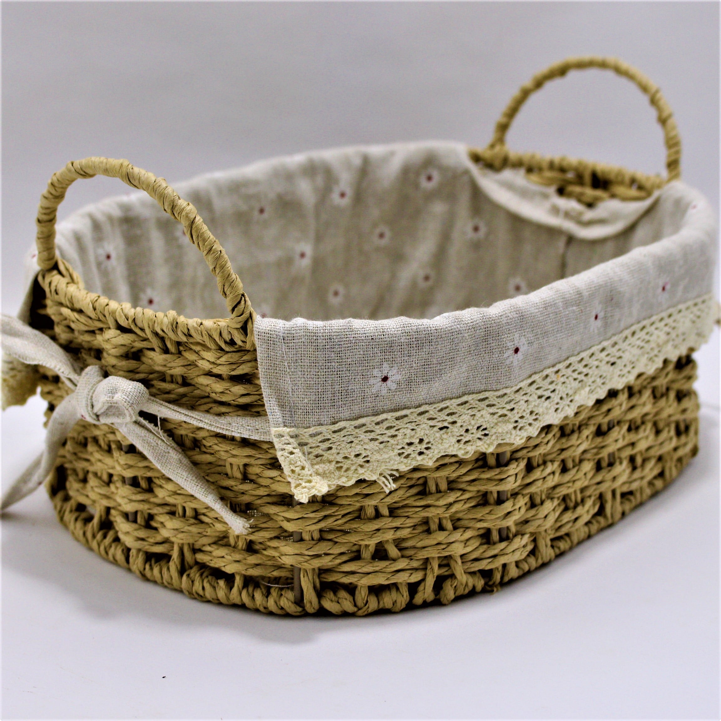 Canasta artesanal Ovalada grande con ag