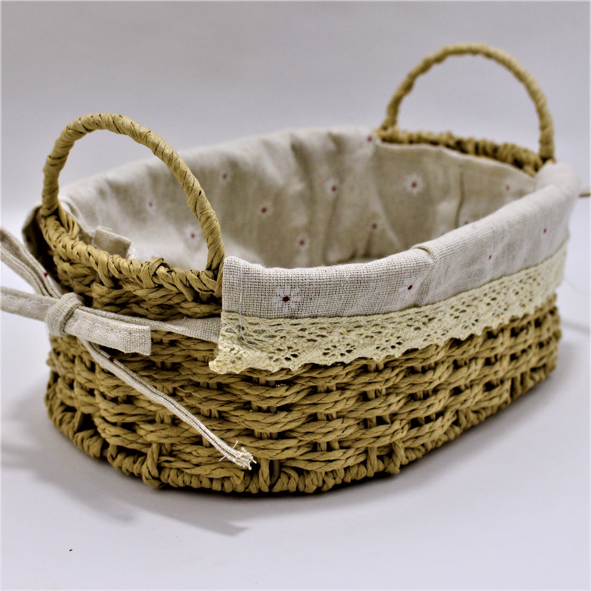 Canasta artesanal Ovalada Pequeña con a
