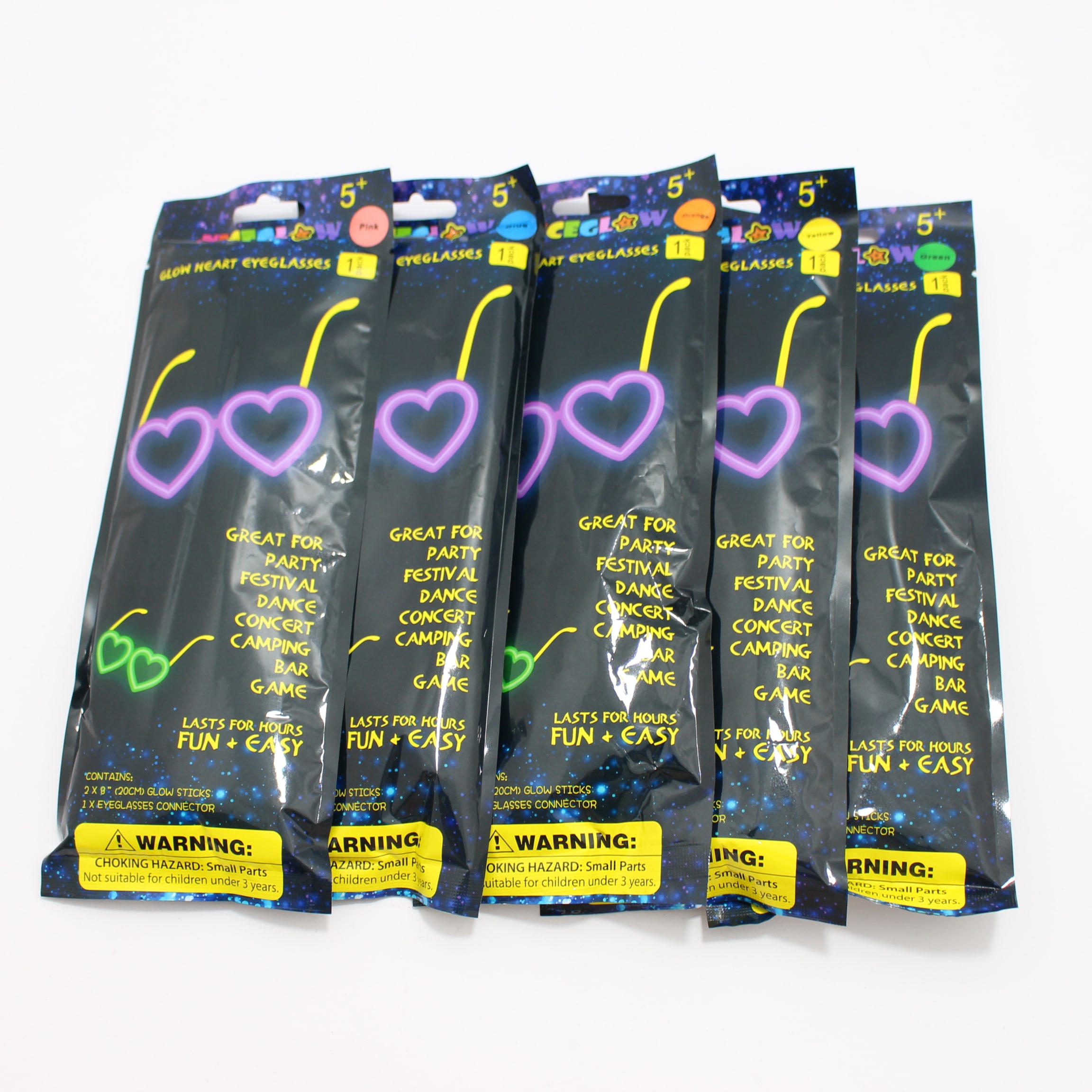 Gafas Neon en forma de corazon