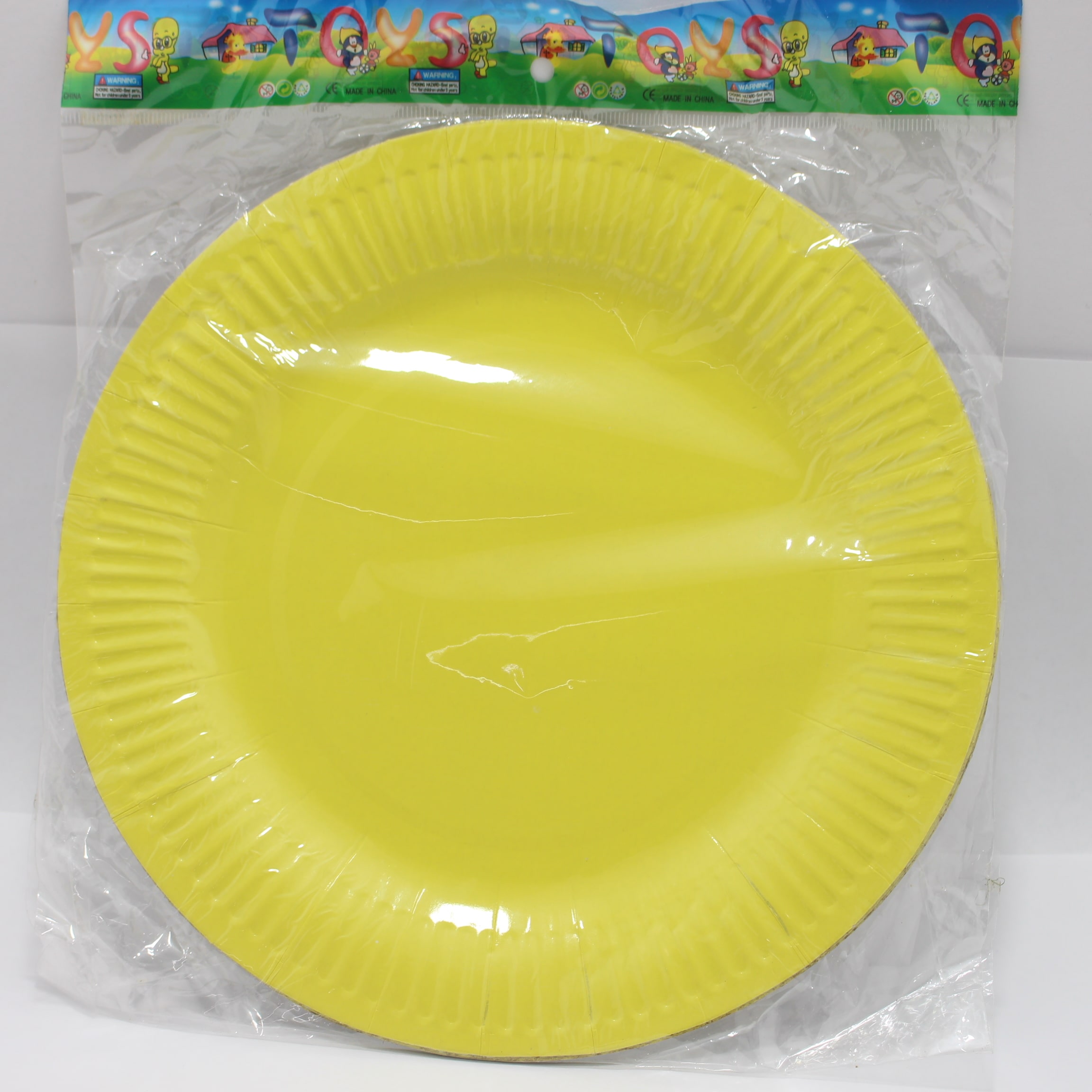PLATO AMARILLO CARTON 23CM X 10 UNIDADE