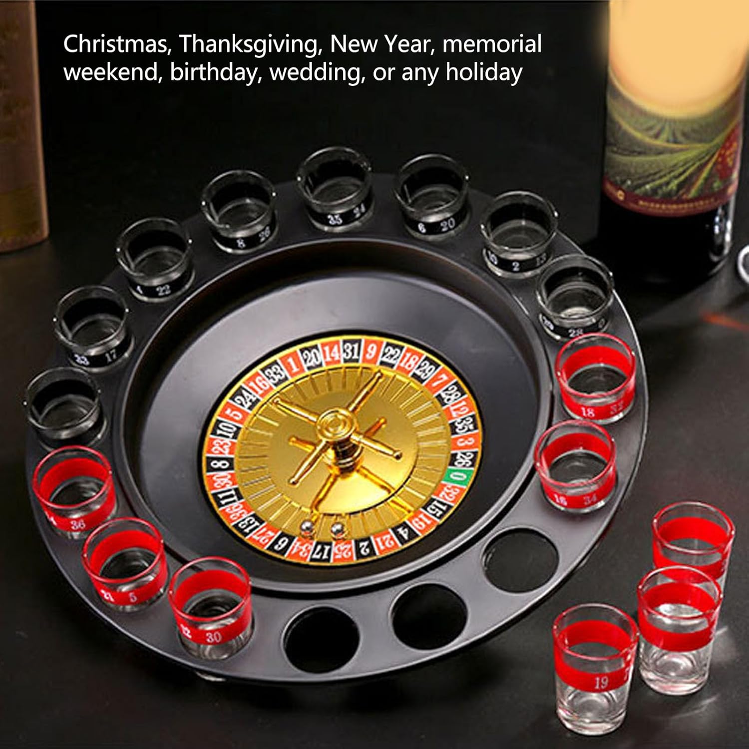 Miniatura 2 de Ruleta tragos shots 16 copas juego adult