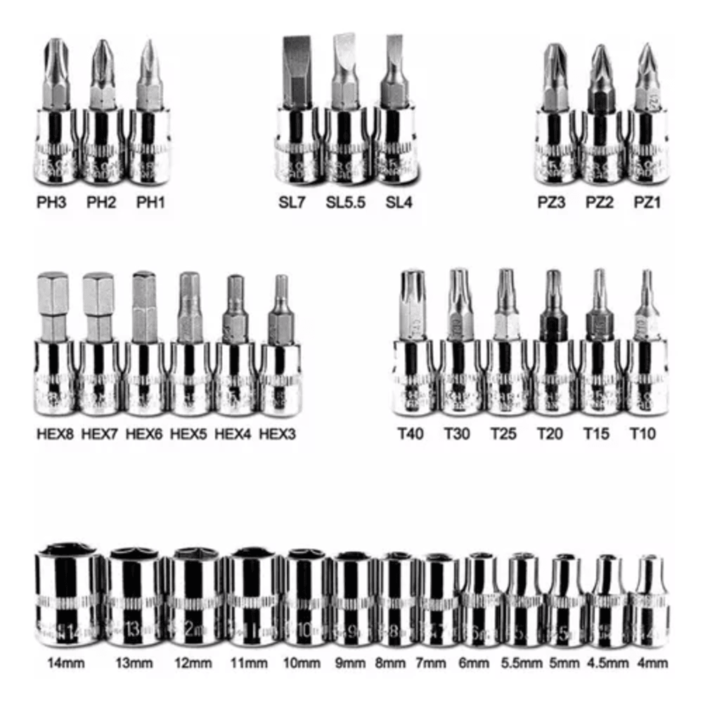 Juego De Copas, Llaves Por 46 Piezas