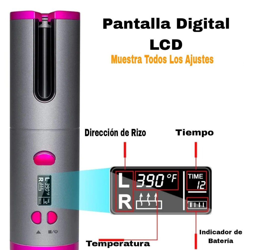 Rizador Automático Inalámbrico HairHalo™: ¡Riza tu cabello con facilidad!