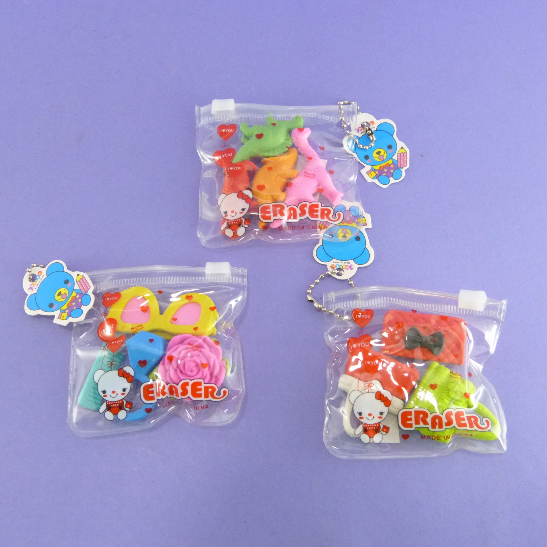 Set de borradores en estuche