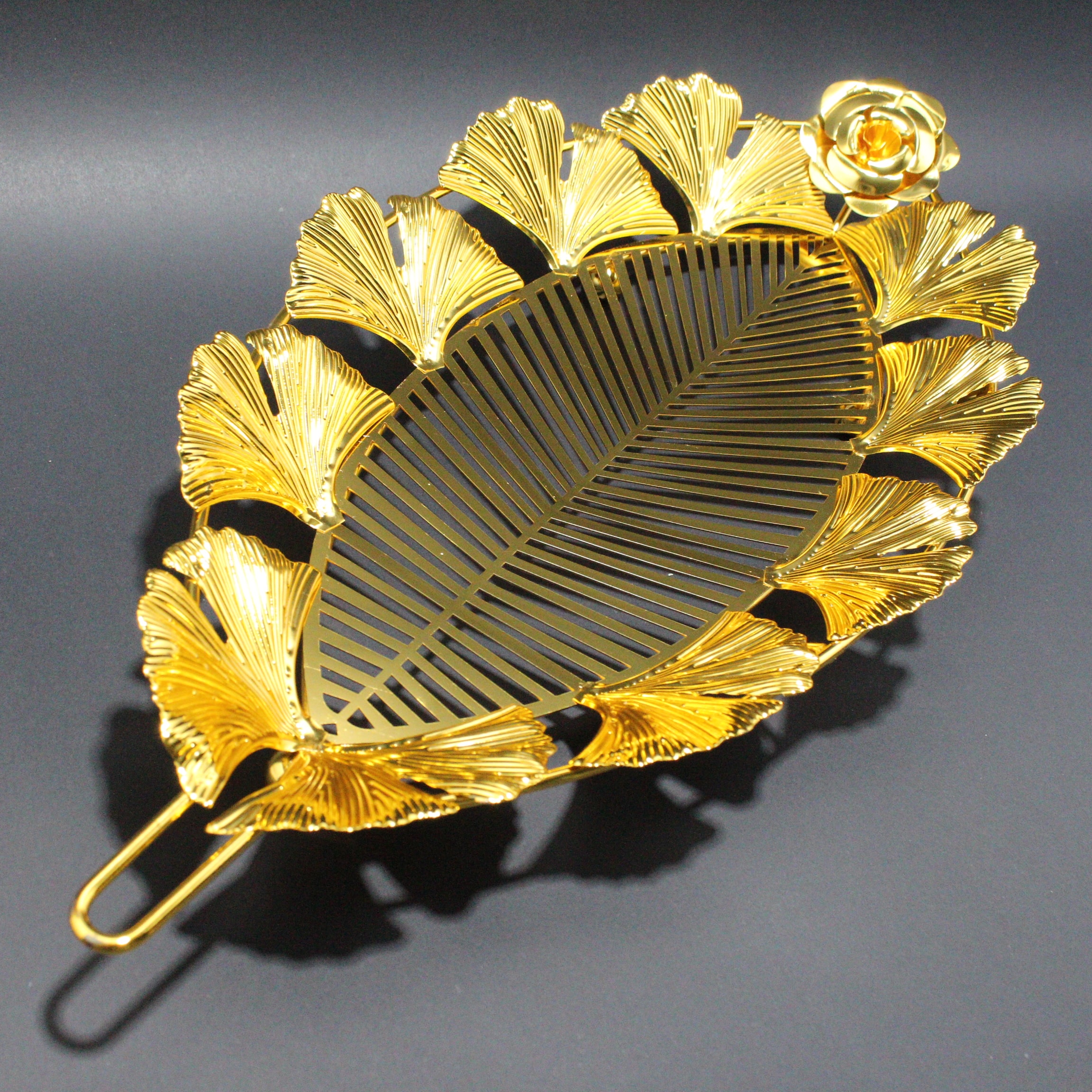 bandeja frutera dorada