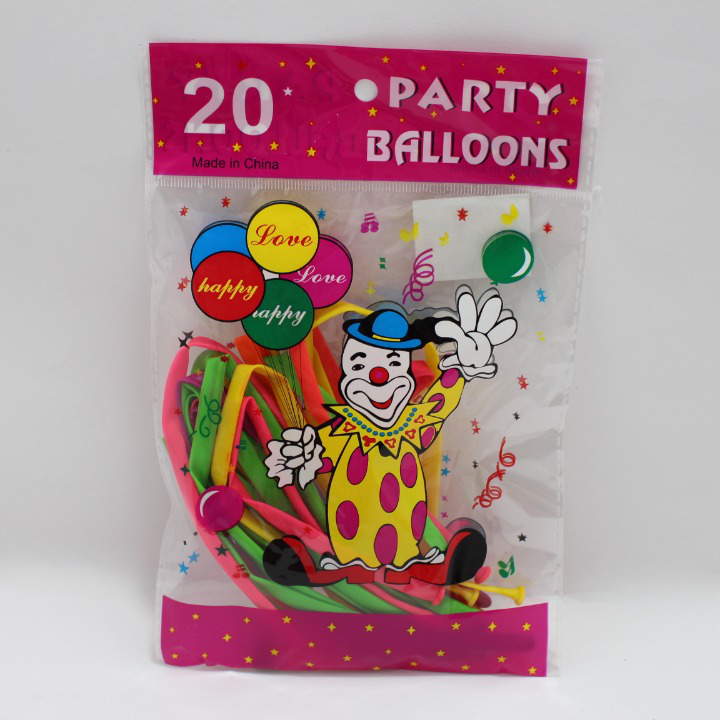 Globo mil figuras neon de 30cm x 20 uni