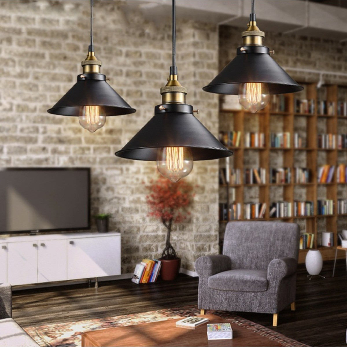 Lampara colgante estilo antiguo con bom