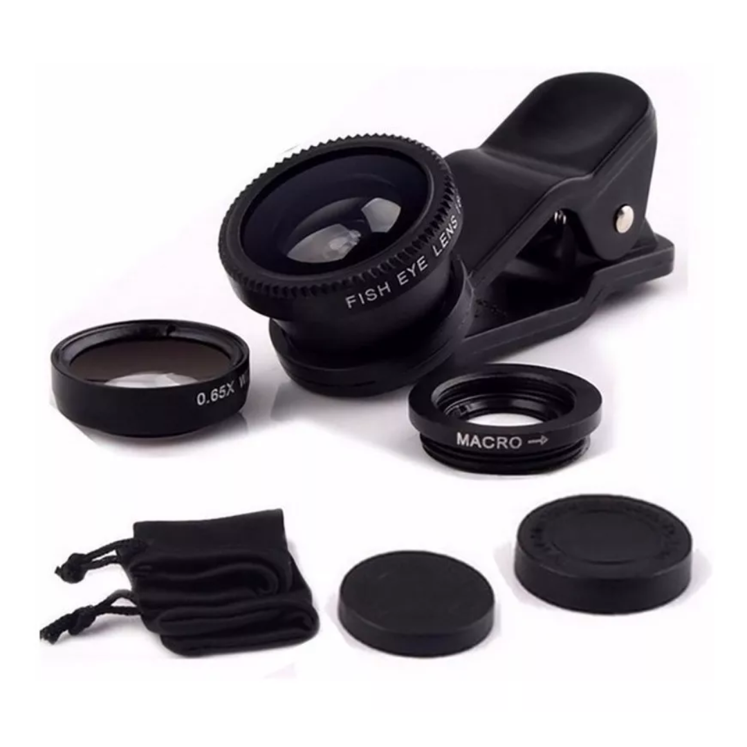 Miniatura 2 de Kit Lentes Celular 3en1 Ojo De Pez Gran