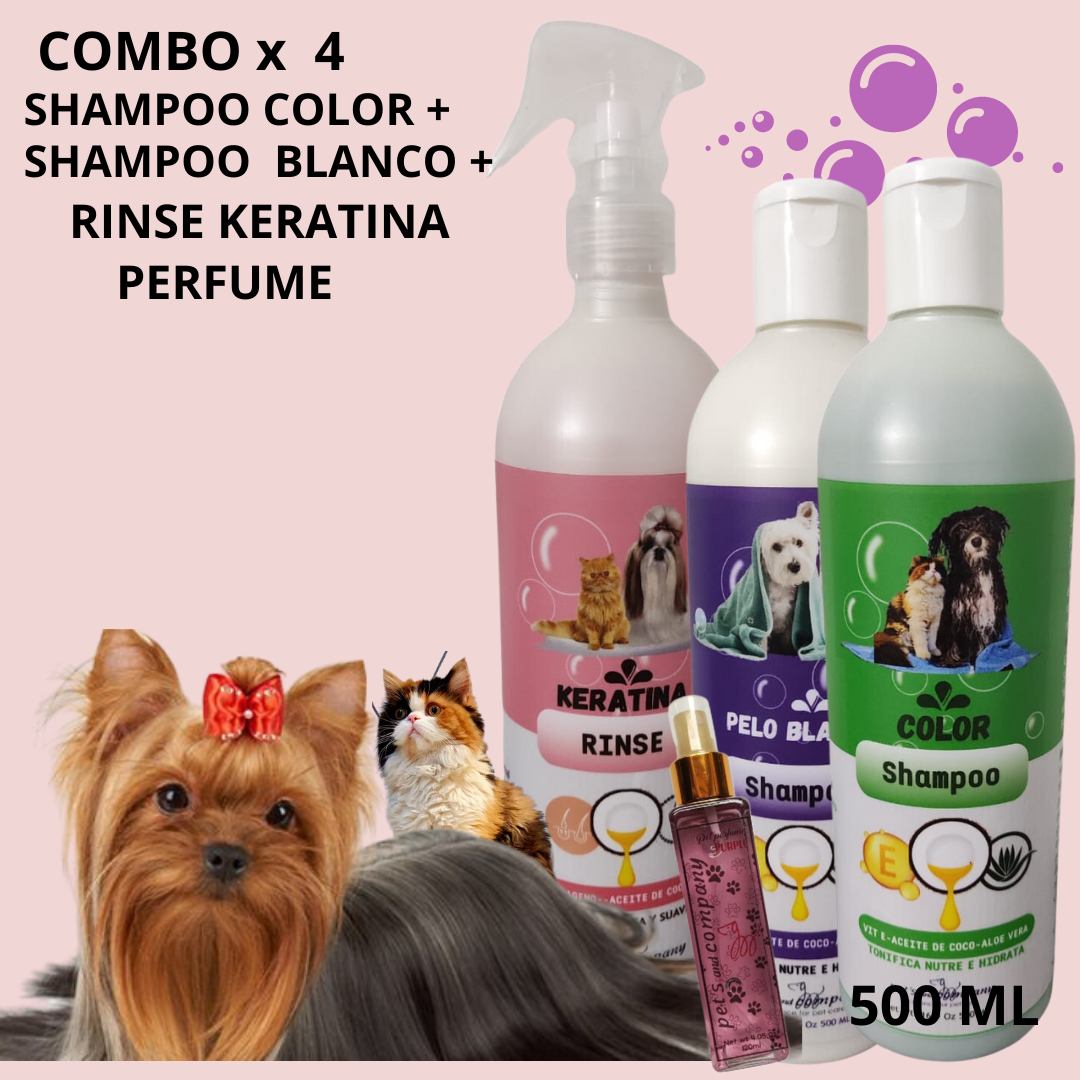 Shampoo Para Perro Blancocolorrinse Keratperfume