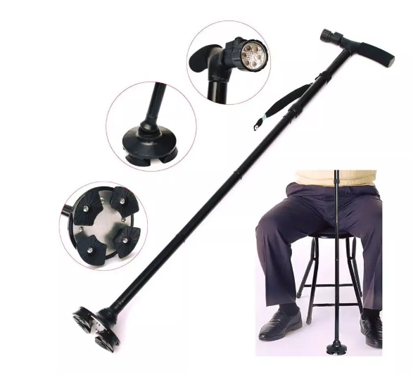 Miniatura 1 de Baston Ortopedico Plegable Con Linterna