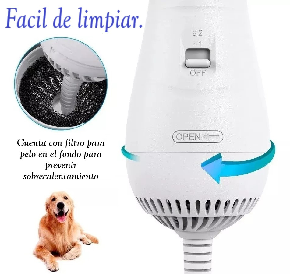 Cepillo Secador 2 en 1 para Mascotas