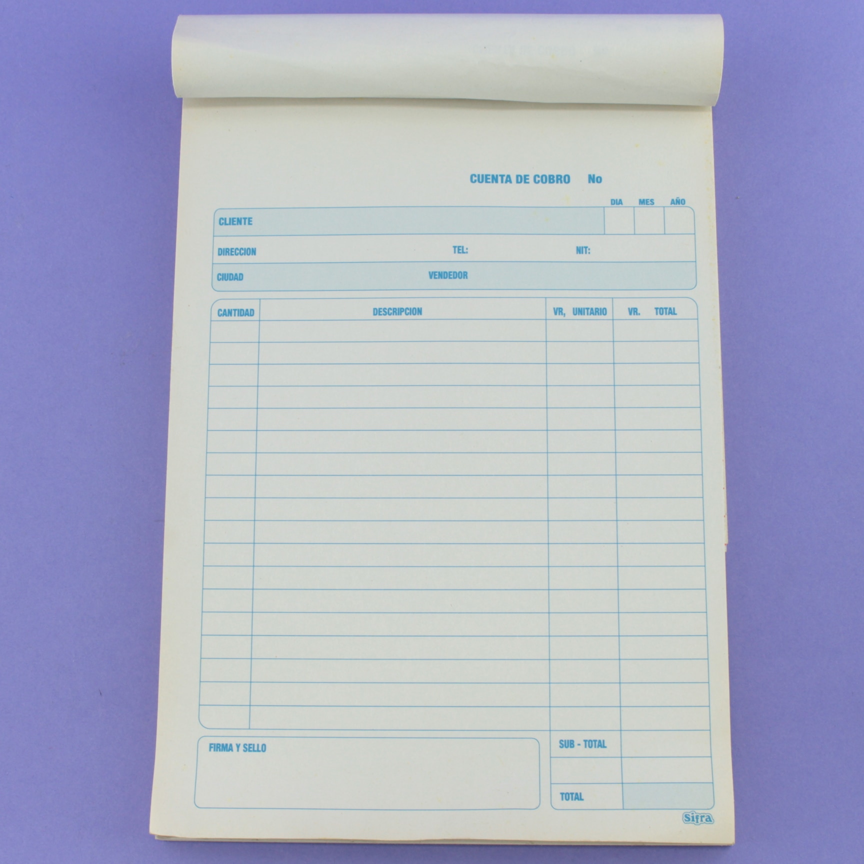 Cuenta de cobro periódico 1/16