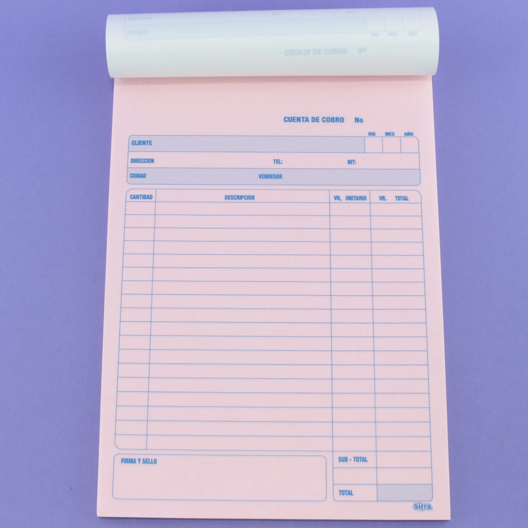 Cuenta de cobro 1/16 bond