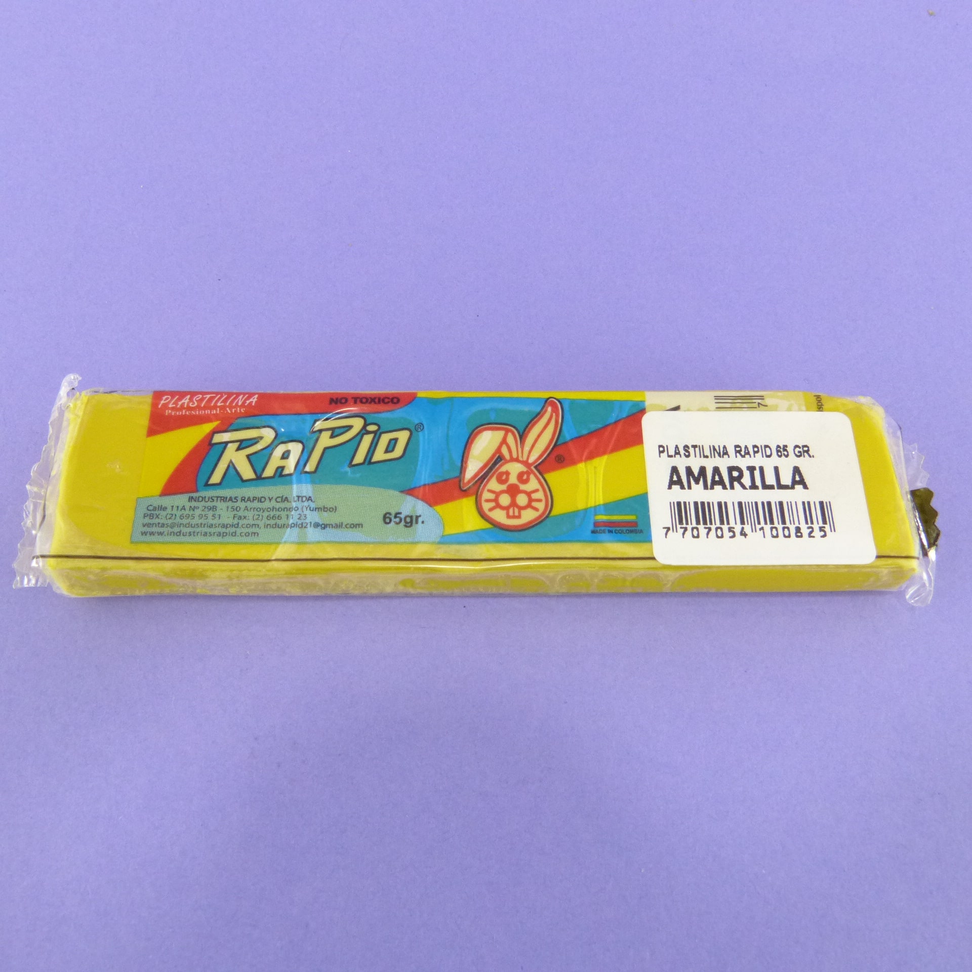 PLASTILINA RAPID 65 GR AMARILLA