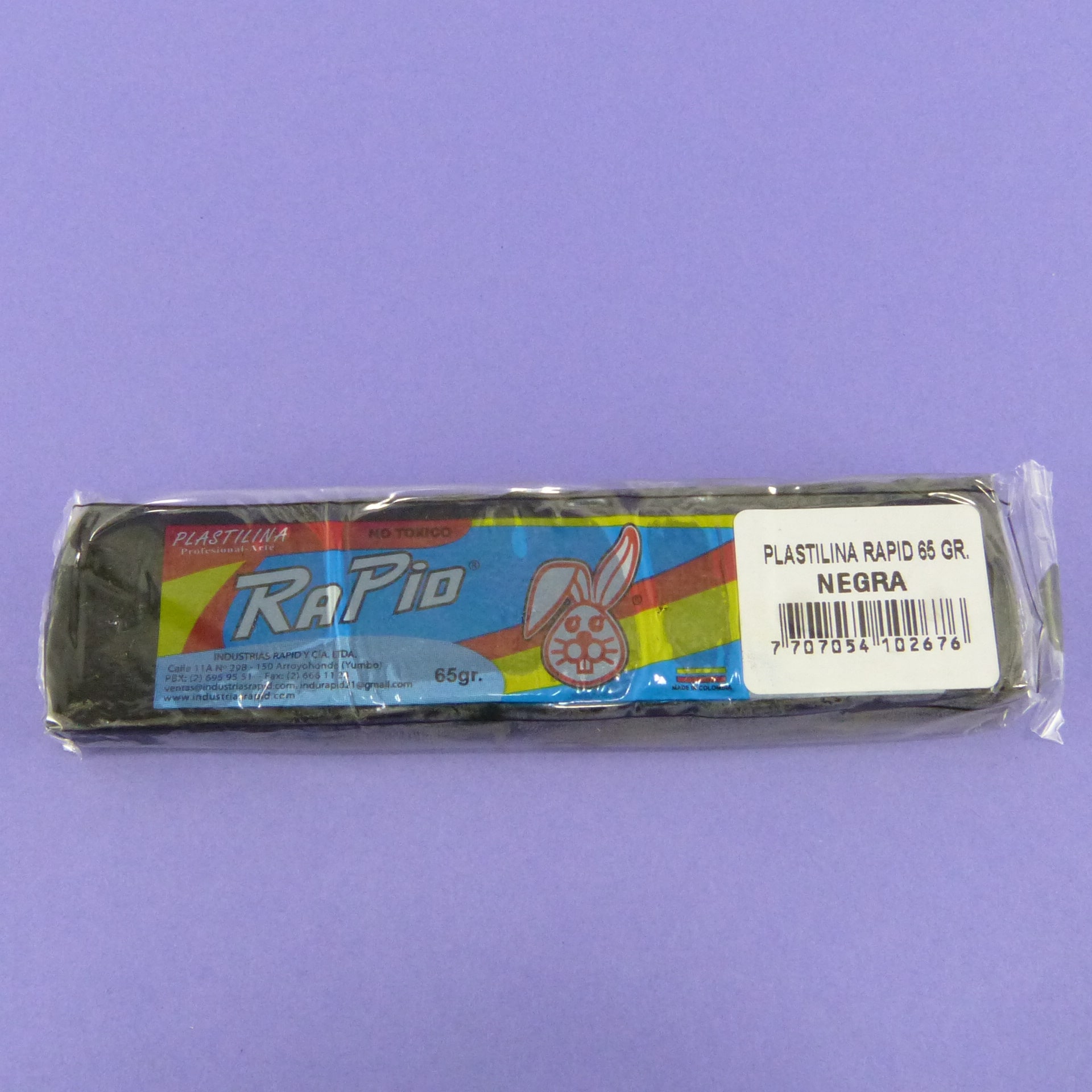 PLASTILINA RAPID 65 GR NEGRA