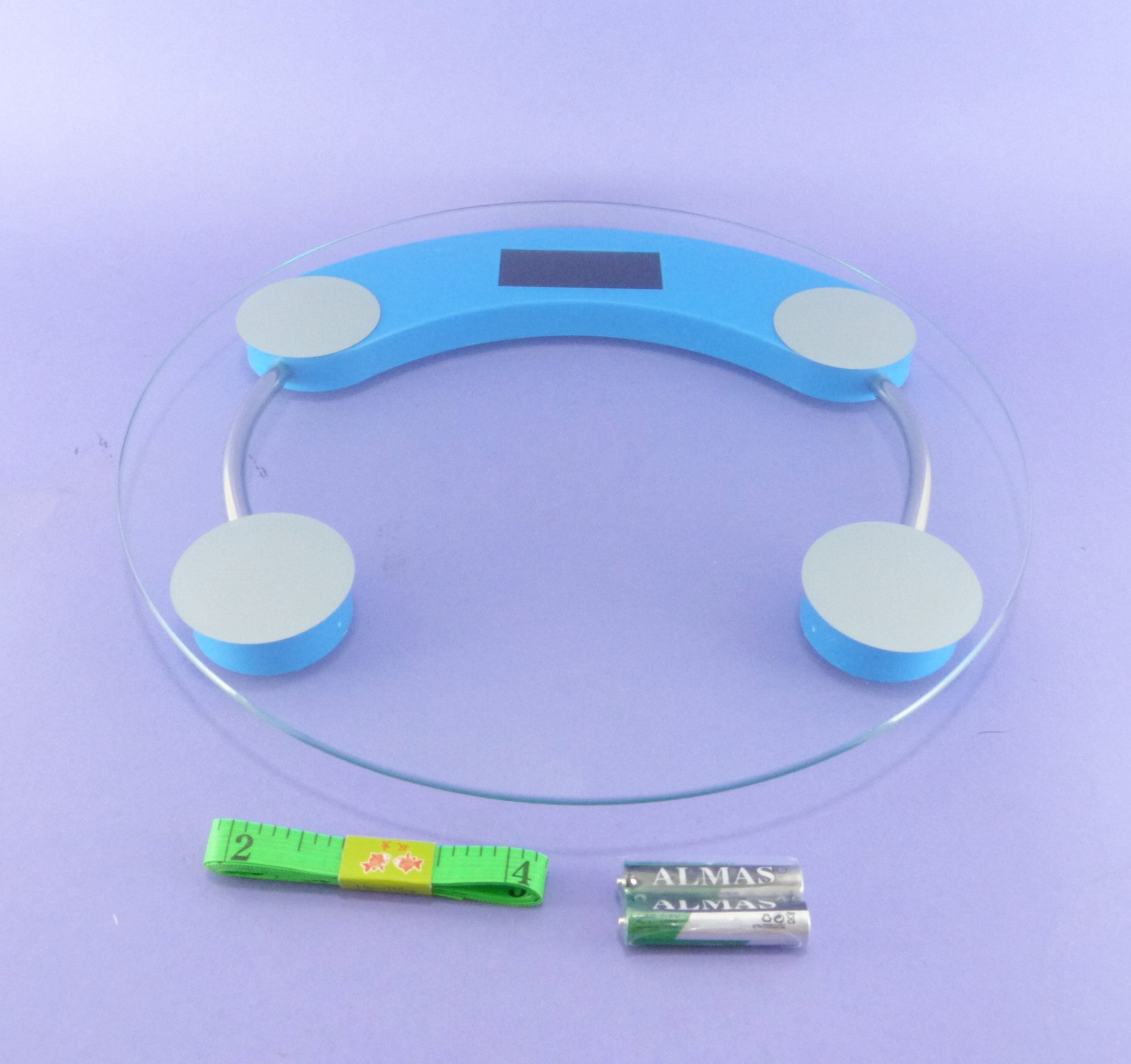 Pesa digital redonda de cristal