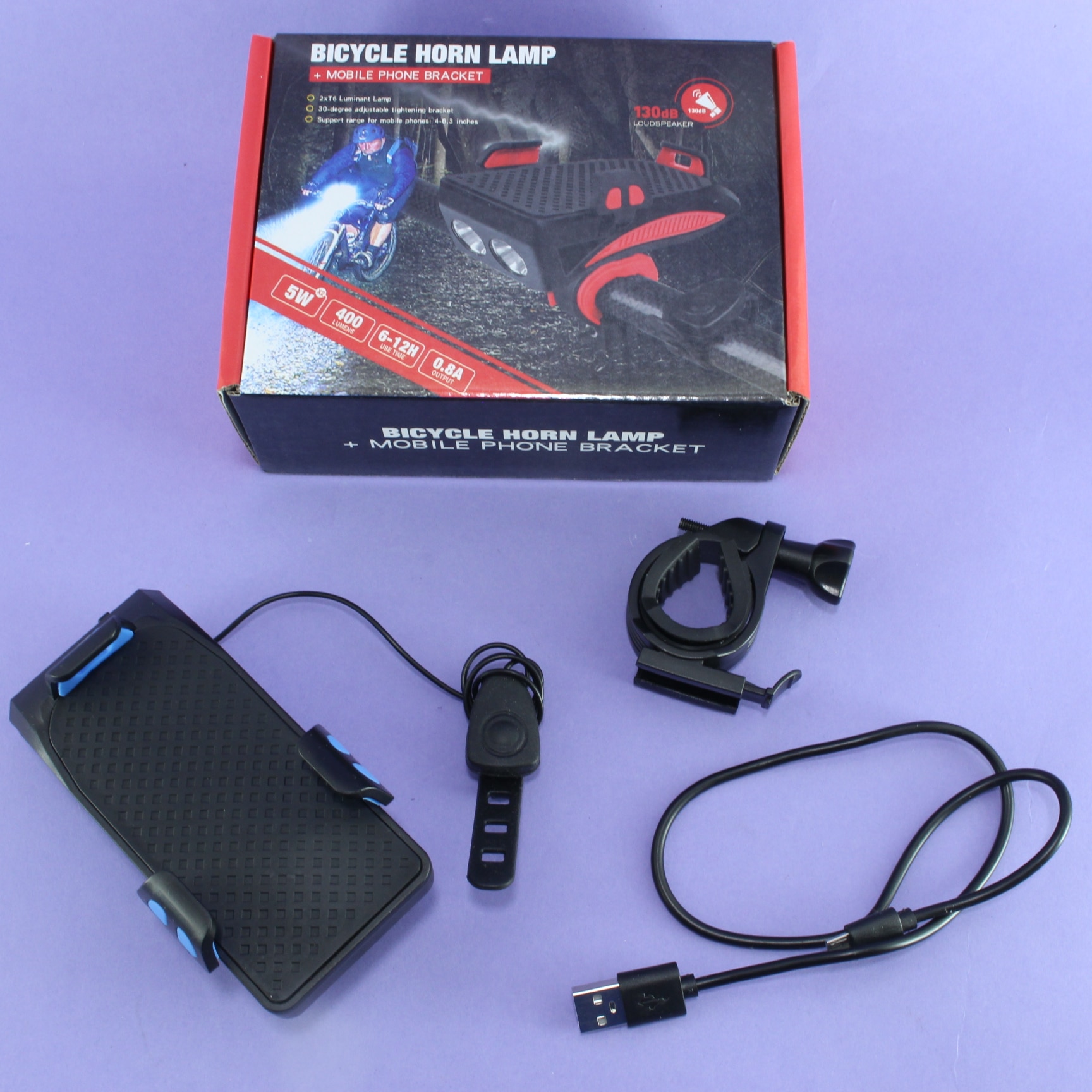 Miniatura 5 de Luz para bicicleta con adaptador para c