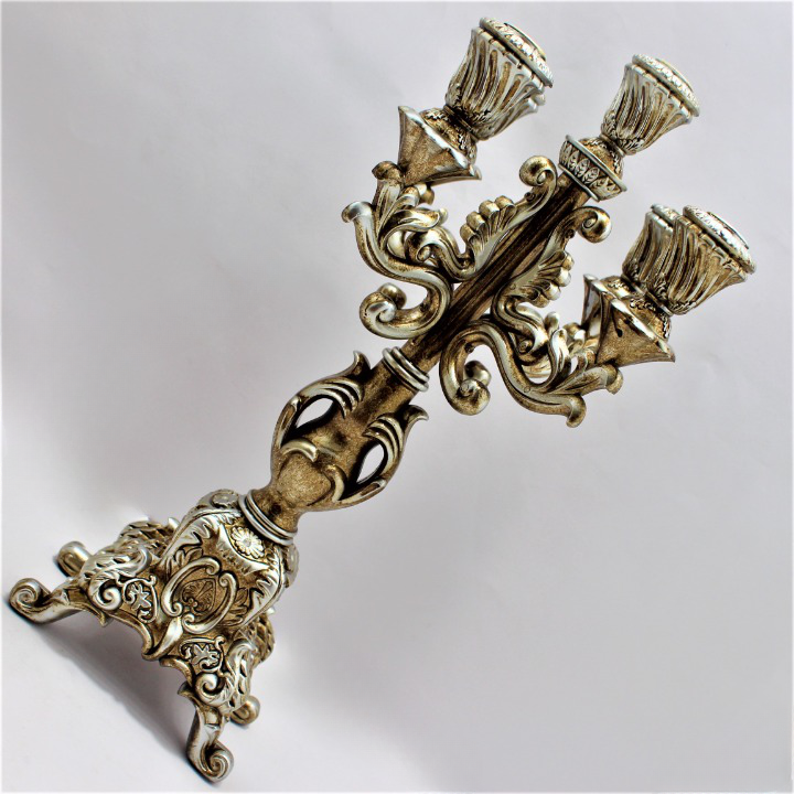 Miniatura 2 de Reloj con 2 Candelabros en Poli resina