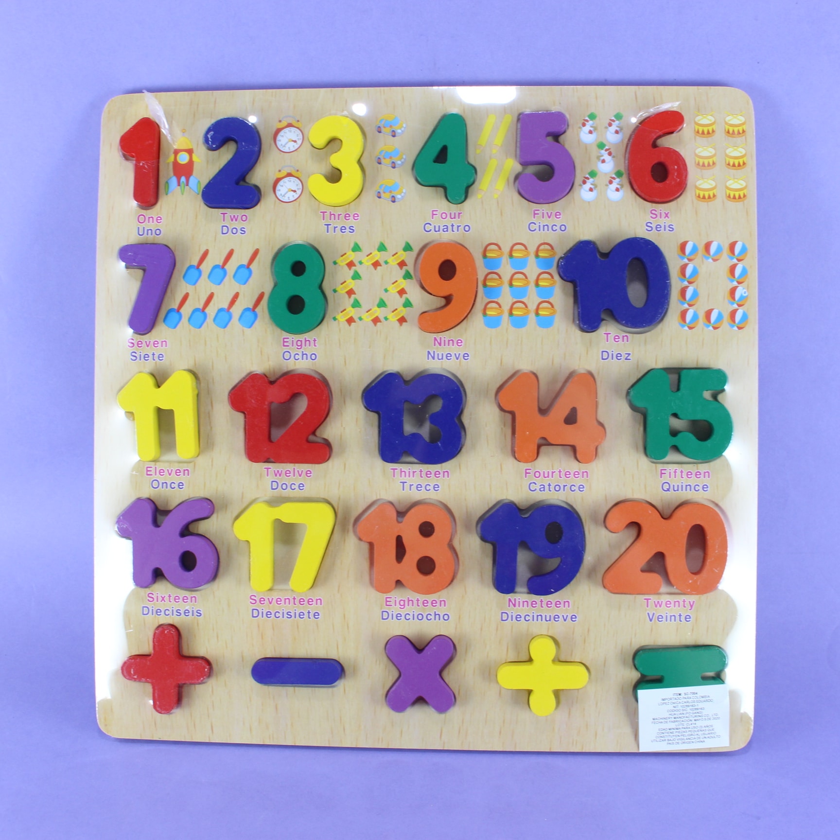 Miniatura 2 de ENCAJABLE NUMEROS Y LEGRAS GDE.