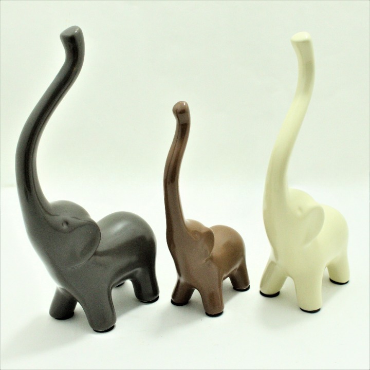 Miniatura 4 de Trio de elefantes decorativos