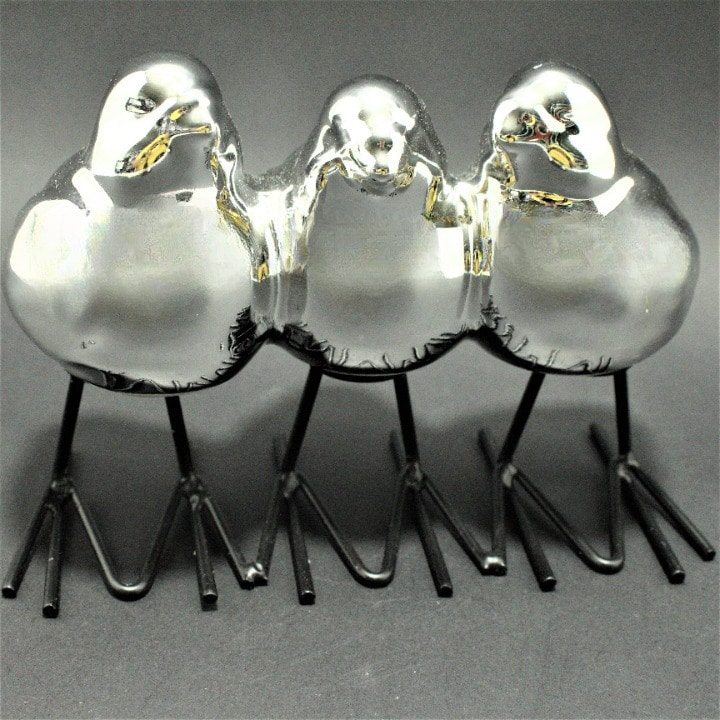 Miniatura 4 de Trio de pollitos decorativos color plat