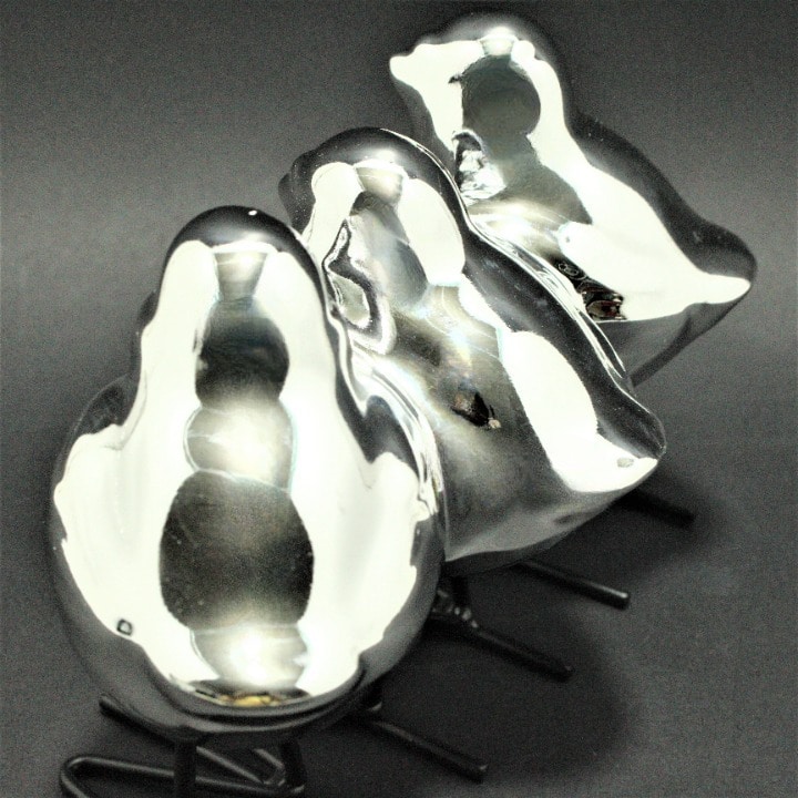 Trio de pollitos decorativos color plat
