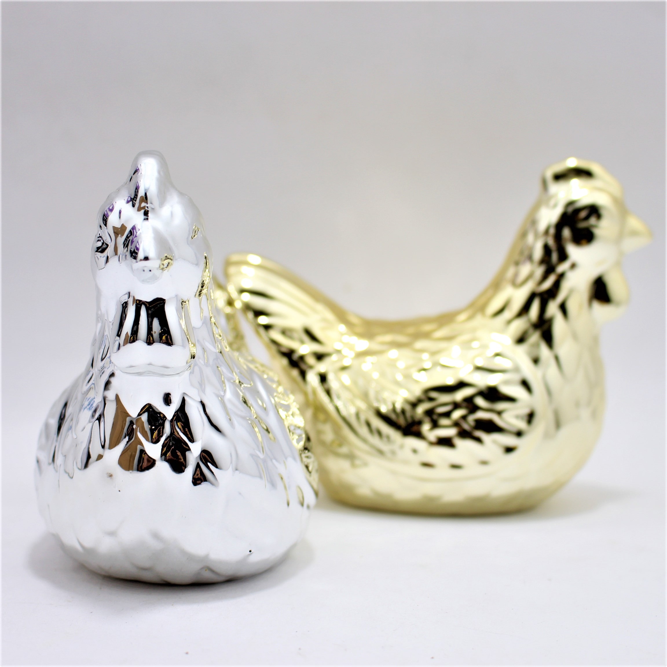 Adorno decorativo Gallina en porcelana