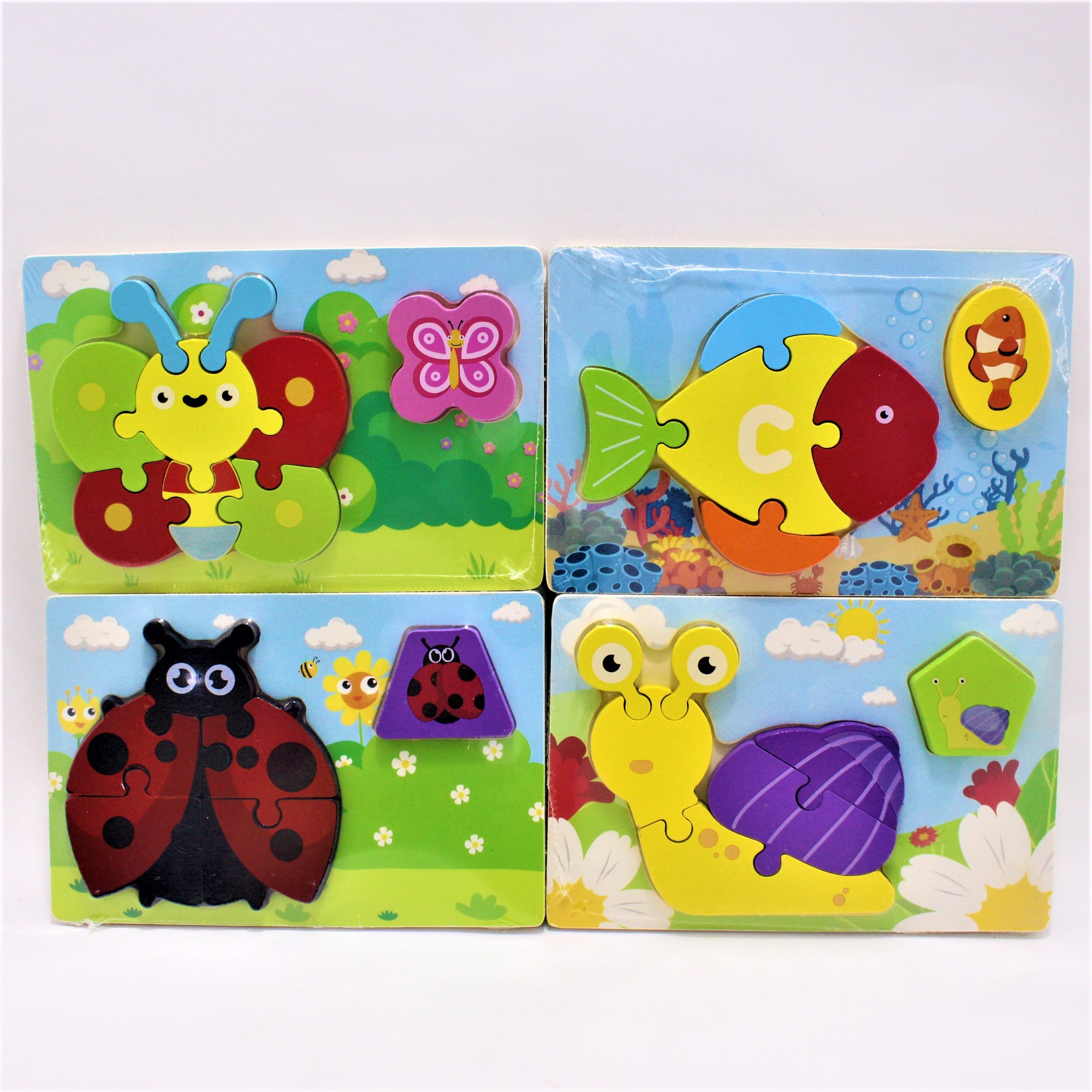 Juego encajable en Madera de animales