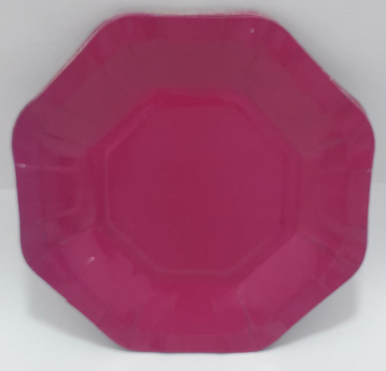 PLATO FUSCIA  CARTON 18CM X 10 UNIDADES