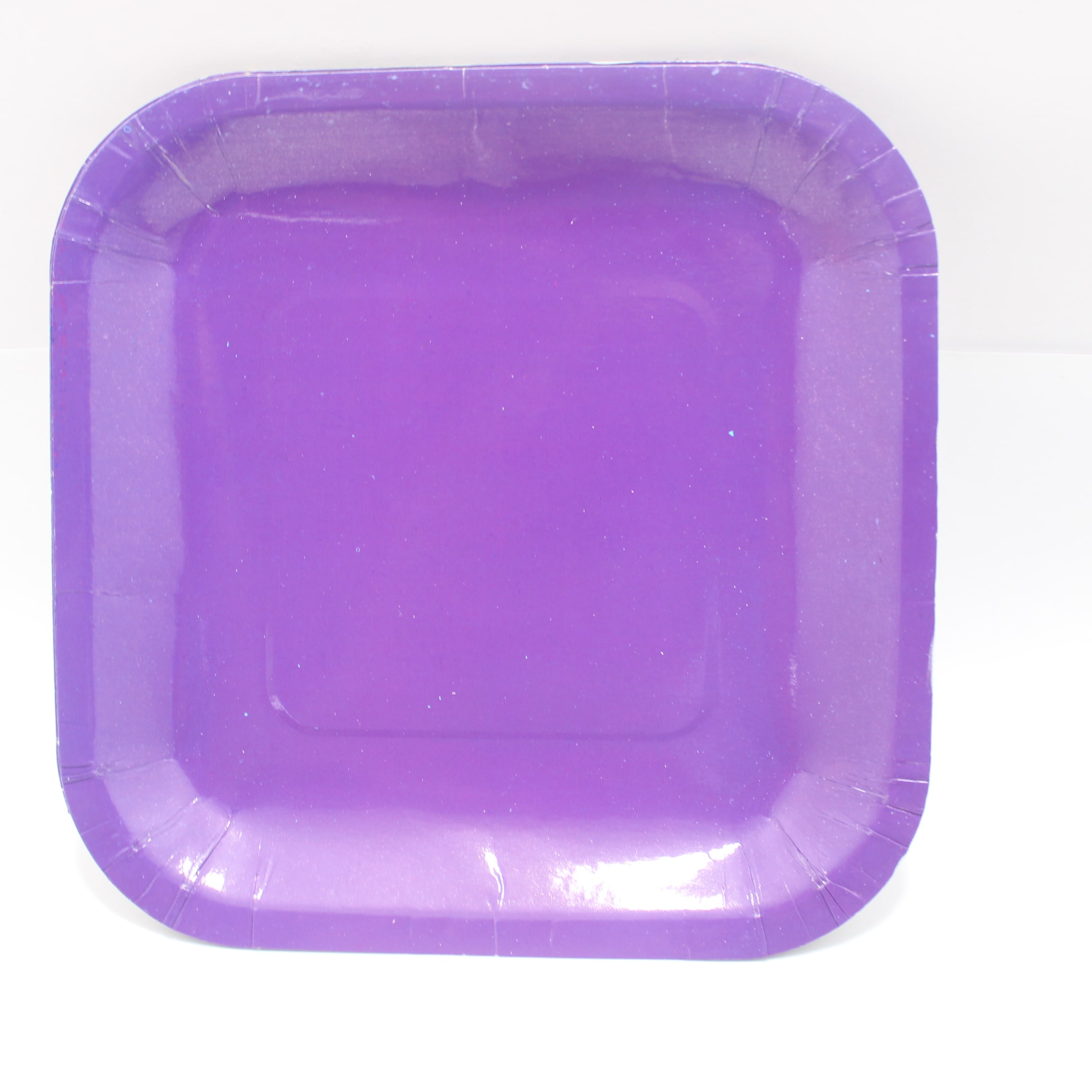 PLATO MORADO  CUADRADO 18 CM X10 UNI